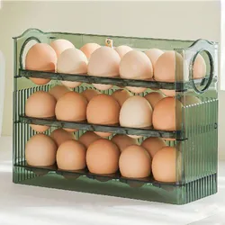 Egg Holder Refrigerator Egg Storage Box Anti-Fall Fresh-keeping Egg Holder Kitchen Egg Basket Food Containers Egg Case Holder