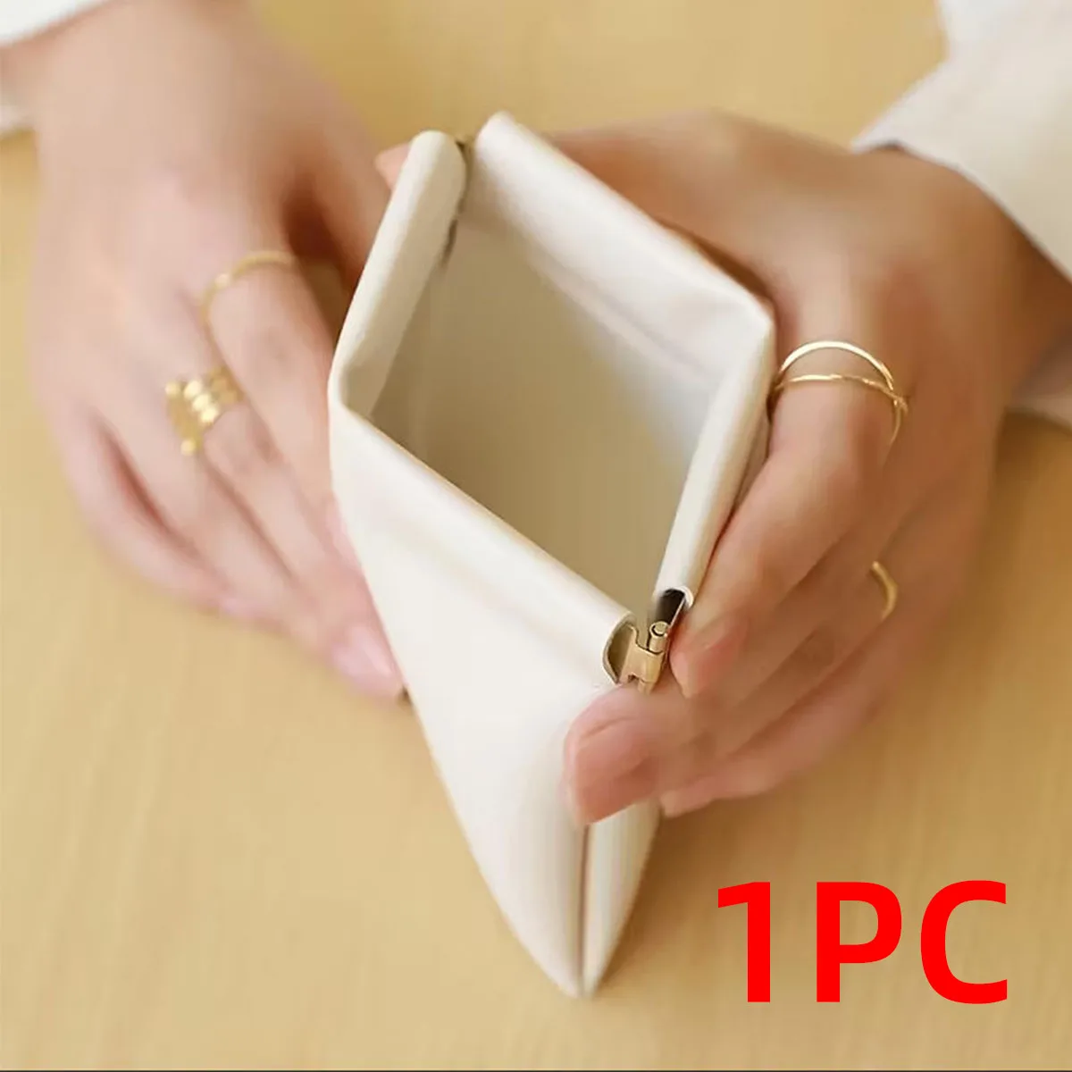 1PC Storage Makeup Bag Automatic Closing Convenient Durable Storage Makeup Lipstick Data Cable Storage Bag For Daily Use