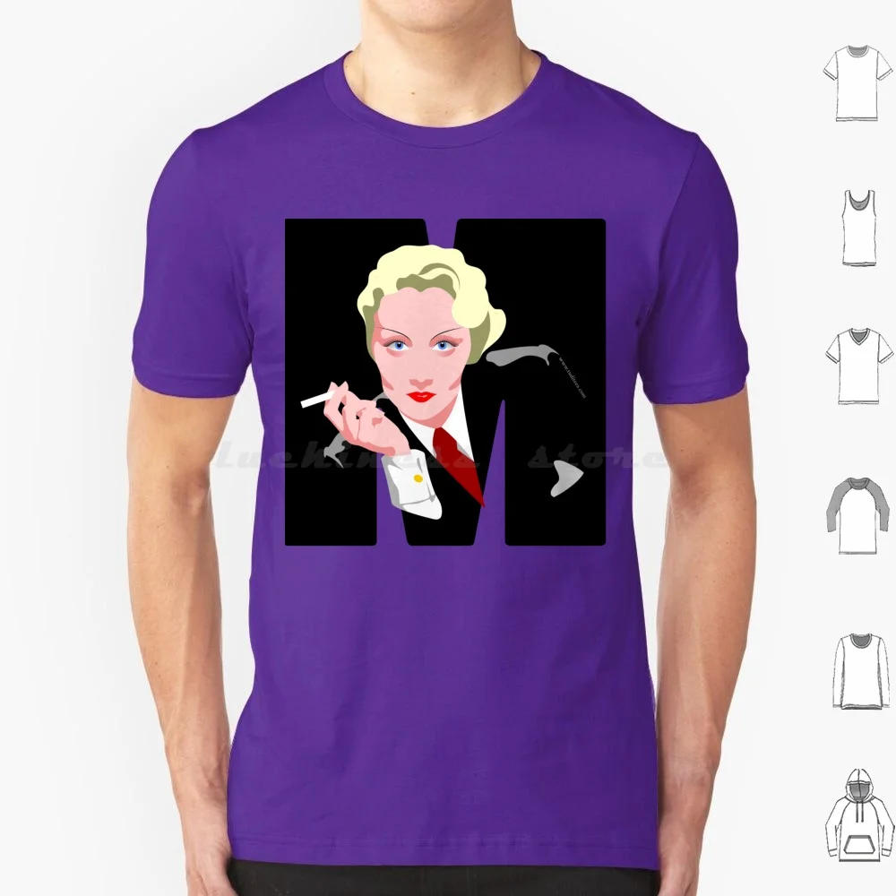 Marlene T Shirt Big Size 100% Cotton Marlene Dietrich Diva Star Movies Classic Actress Glamour