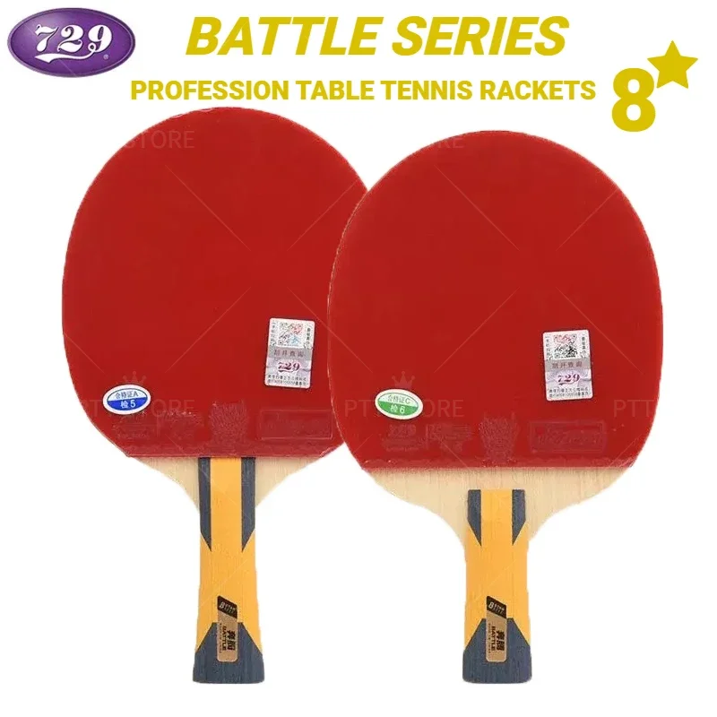 

Original 729 Friendship 8 Star Battle Series Table Tennis Racket 5+2 Carbon Ping Pong Paddle Profession Table Tennis Racket