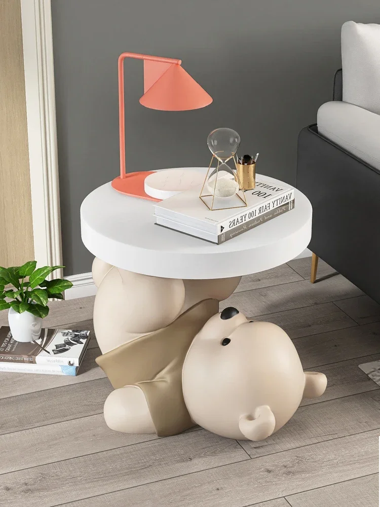 Home Decor Vigorous Bear Statue Floor Decoration TV Cabinet Bedside Table Tray Sofa Storage Furniture Housewarming Gifts