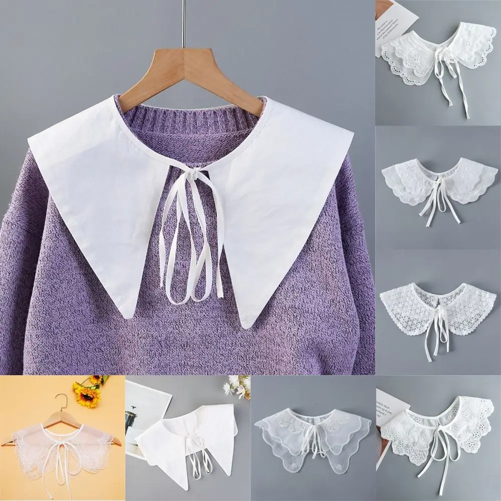 

Отстегивающийся декоративный воротник-накладка из хлопка для женщин и девушек, имитация воротника-рубашки, для самостоятельного использования