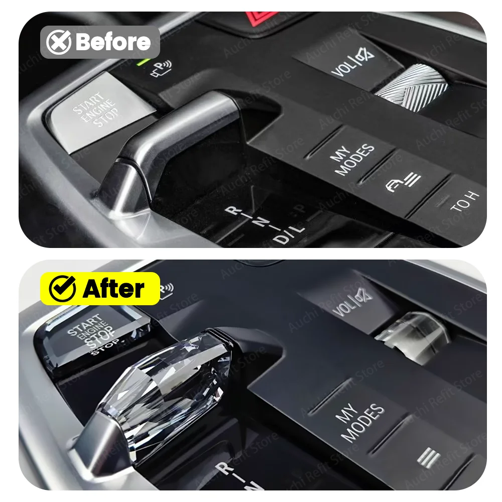 3-Piece Set LHD Crystal Gear Shift Knob Handle Multimedia Button For BMW X1 iX1 U11 U12 X2 iX2 U10 Car Interior Kit 2023-2025