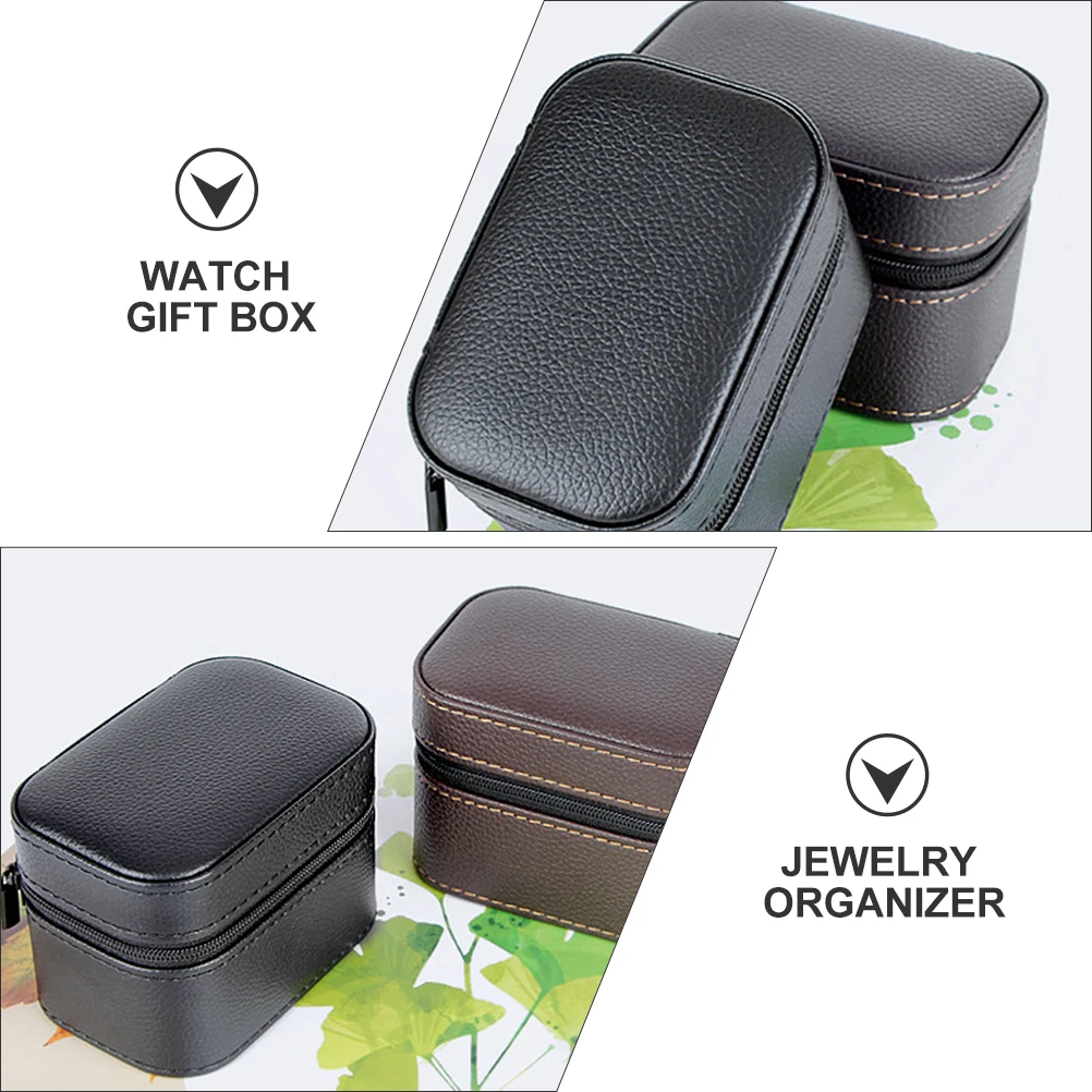 Watch Box Durable Material Smooth Texture Black Color Storage Container Case Jewelry ganizer Suitable Watches