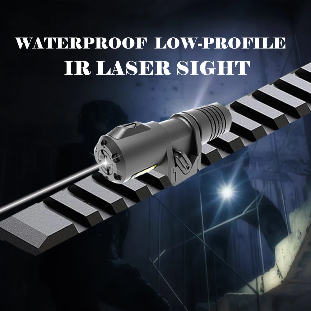 

Tactical IR Dot Laser Sight Combo Aiming Hunting Rifle Aluminum Weapon, with Picatinny Mount, Pressure Switch