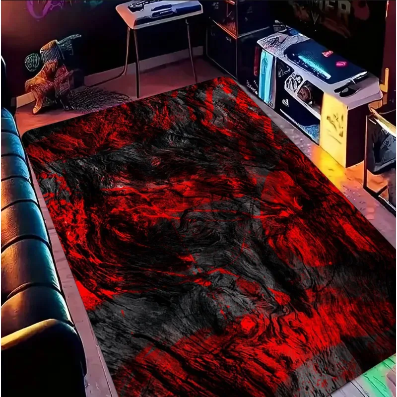 Lava Flow Rug Volcanic Energy Carpet Large NonSlip Area Rug Modern Home Decor Living Room Bedroom Floor Mat Bold Artistic Design