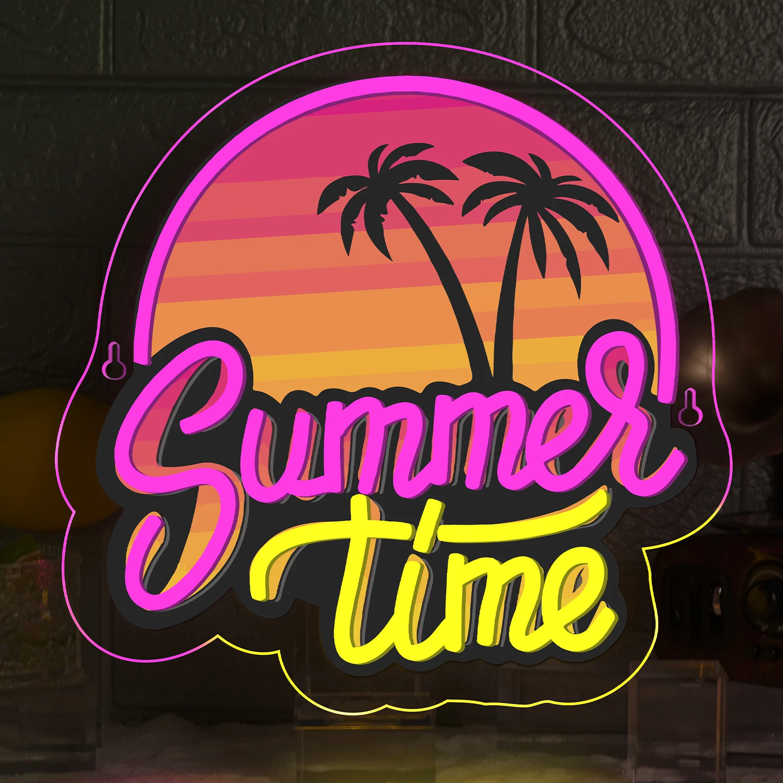 Summer Time Neon Sign UV Print - Commercial Printing Shop ulasan dan harga