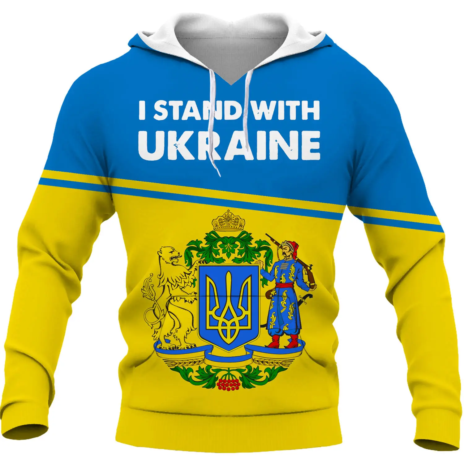 Ukraine Men\'s Hoodies Fashion Retro Ukraine Flag 3D Printed Sweatshirt Unisex Pullover Couple Personality Casual Tops