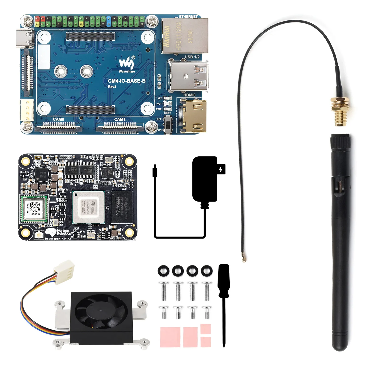 RDK X3 AI Module Kit, 5 TOPS Computing Power, Compatible with Raspberry Pi CM4, Multiple Kits Options