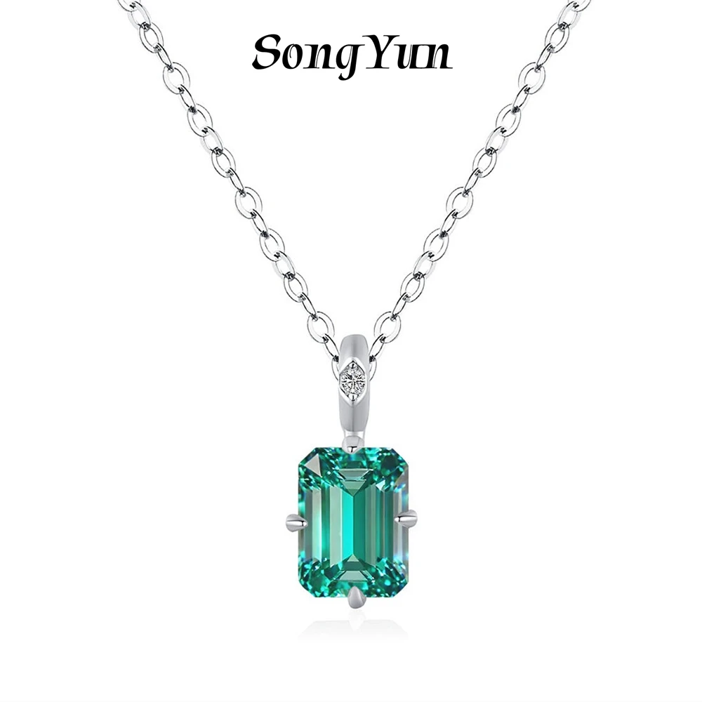 

SongYun Jewelry 925 Sterling Silver Necklace HCD Diamond Fine HCD Gemstones Exquisite 925 Sterling Silver Pendants Accessories