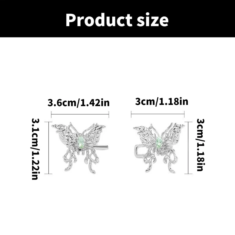 Waist Tightening Clip Rhinestones Butterfly Waist Cincher Fastener for Jeans Pants Fitness Pin Waist Adjuster Accessories