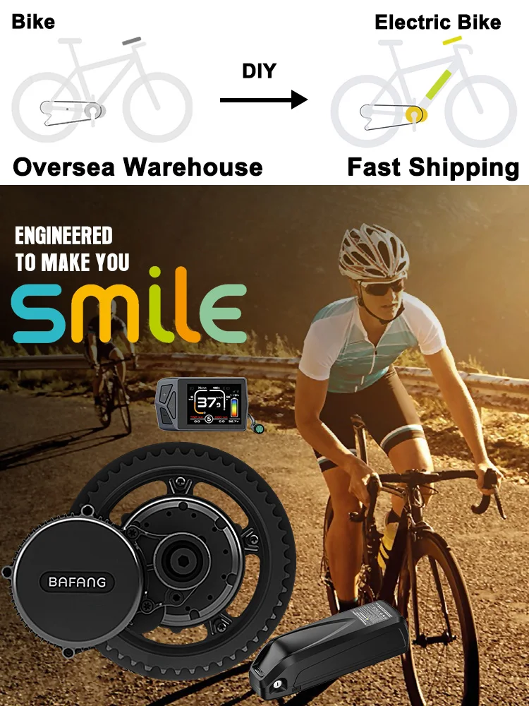 Bafang Motor BBSHD 1000W BBS02B 750W 500W BBS01B 250W 350W Mid Drive Motor elektrische Fiets Conversie Kit eBike Lithium Batterij - afbeelding 2