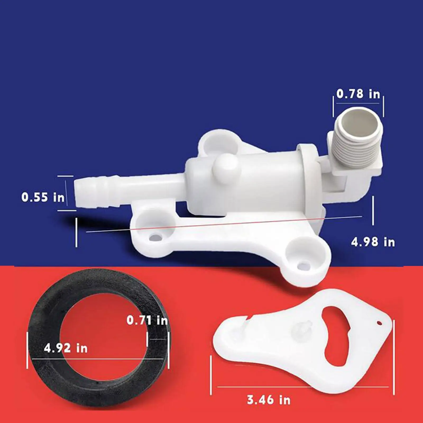 

34100 RV Water Valve Easy to Install Replace for Style Plus Toilets