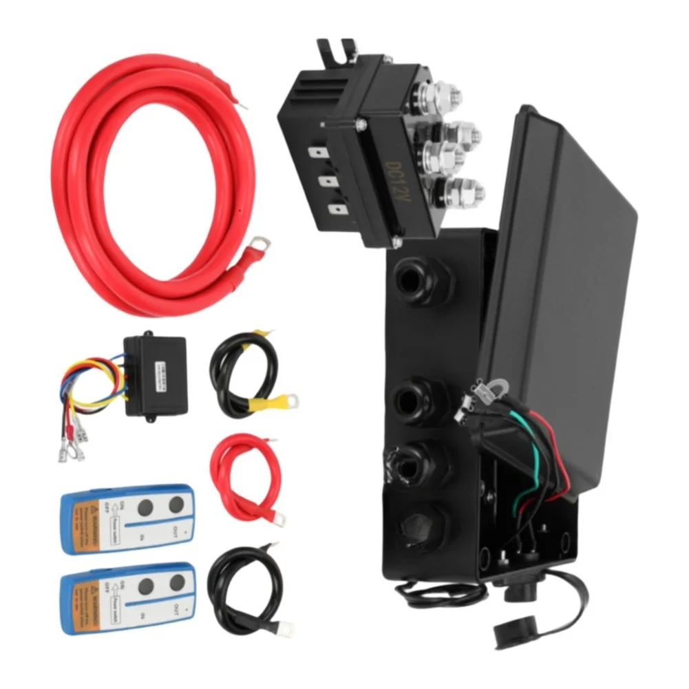Winch Switch Kit 500A with Wireless Remote and Tinned Copper Conductors for Reliable Off-Road Winch Power Delivery