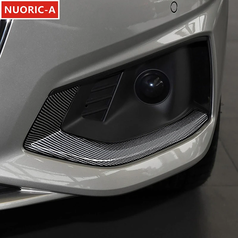 

Front Fog Lamp Bumper Frame Decoration Cover Trim ABS For Audi A4 B9 2020-2021 Car Styling Exterior Accessories