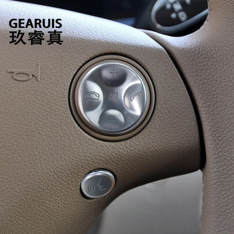 Car Steering Wheel Control Switch Push Button decoration repair Cover For Mercedes Benz W221 S Class 2006-2012 Auto Accessories