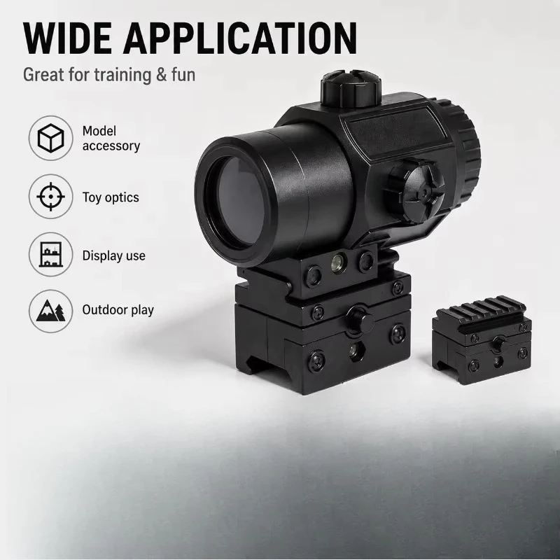 G43/G33 Rail‑mounted Magnifying Optic Lens, Flip‑to‑side Amplifier Accessory for Hobby Display Models