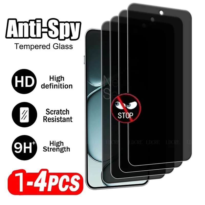 4/3/2/1Pcs For Oneplus 15R Glass Oneplus 15R Screen Protector Protective Privacy Anti-Spy Glue Cover Tempered Glass Oneplus 15R