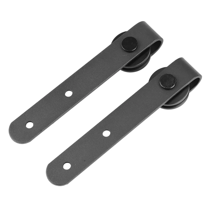 

2X Cabinet Sliding Barn Door Hardware Kit Super Mini Sliding Door Hardware Hardware Kit Top Mount Hanger Track Closet