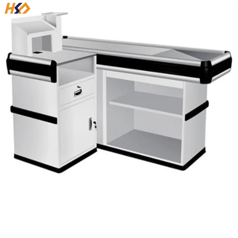 Newest Sale Supermarket Cashier Table Grocery Table Supermarket Checkout Counter For Sale
