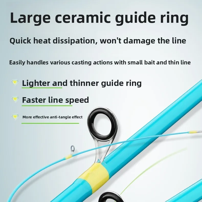 قصبة صيد من ألياف الكربون، قصبة صيد للرمي البعيد بمقبض على شكل مسدس، قصبة صيد للبحر والقوارب، سريعة التكيف، فائقة الصلابة #5