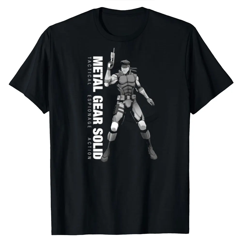 

Metal Gear Solid Tacical Espionge Action Kojima videogame Gift t shirt 100% cotton MGS printed Graphic clothes All size tops