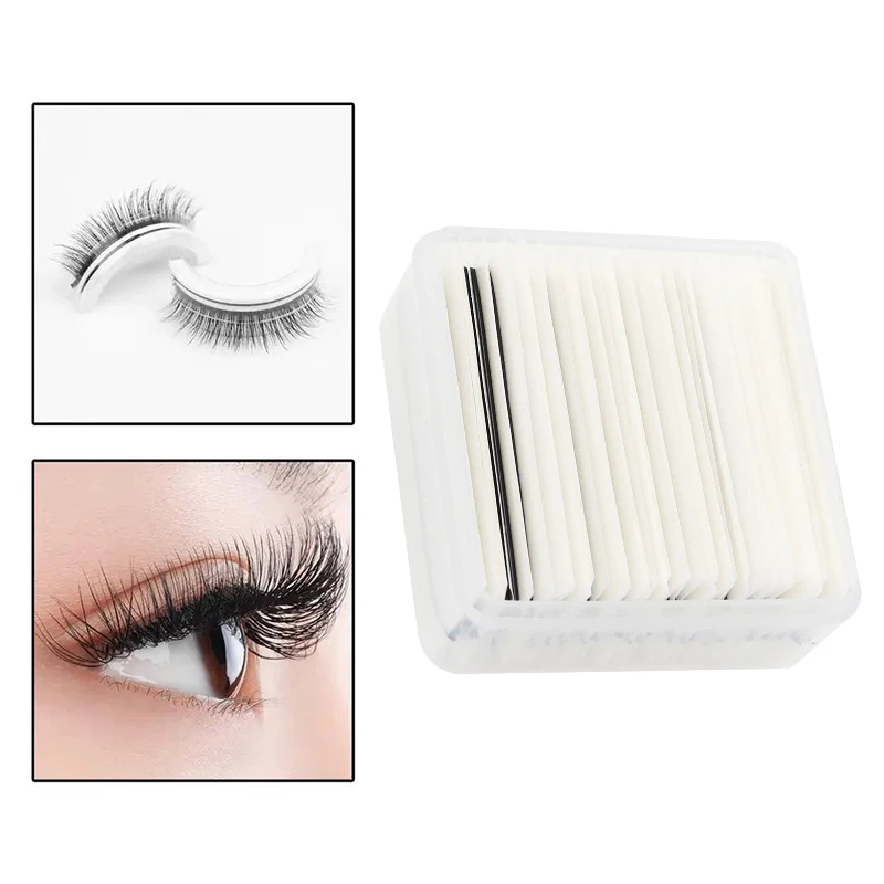 Reusable Self Adhesive False Eyelash Replacement Strip Waterproof Natural Lash Holder Long Lasting Eye Makeup Auxiliary Tool