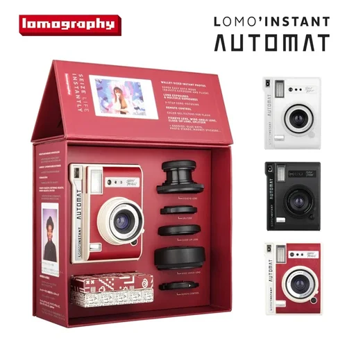 Druography-Appareil Photo Instantané en Verre Blanc et Noir, Automate