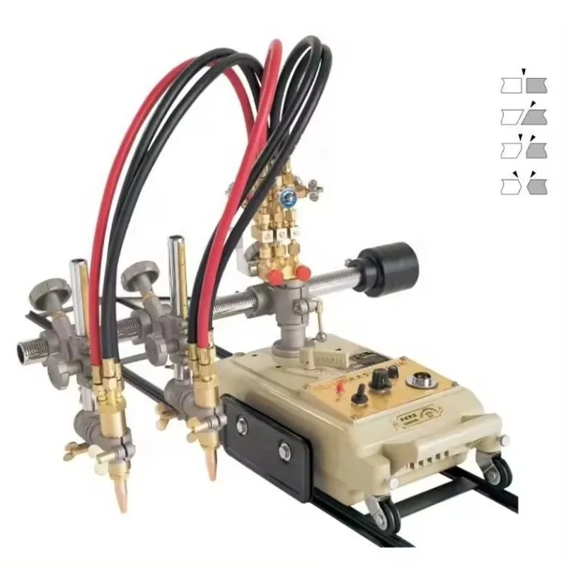 CG1-100 Automatic Flame Cutter For Aluminum Double Cutting Nozzle Improved Trolley CE Certified 3-Year Warranty Direct Factory