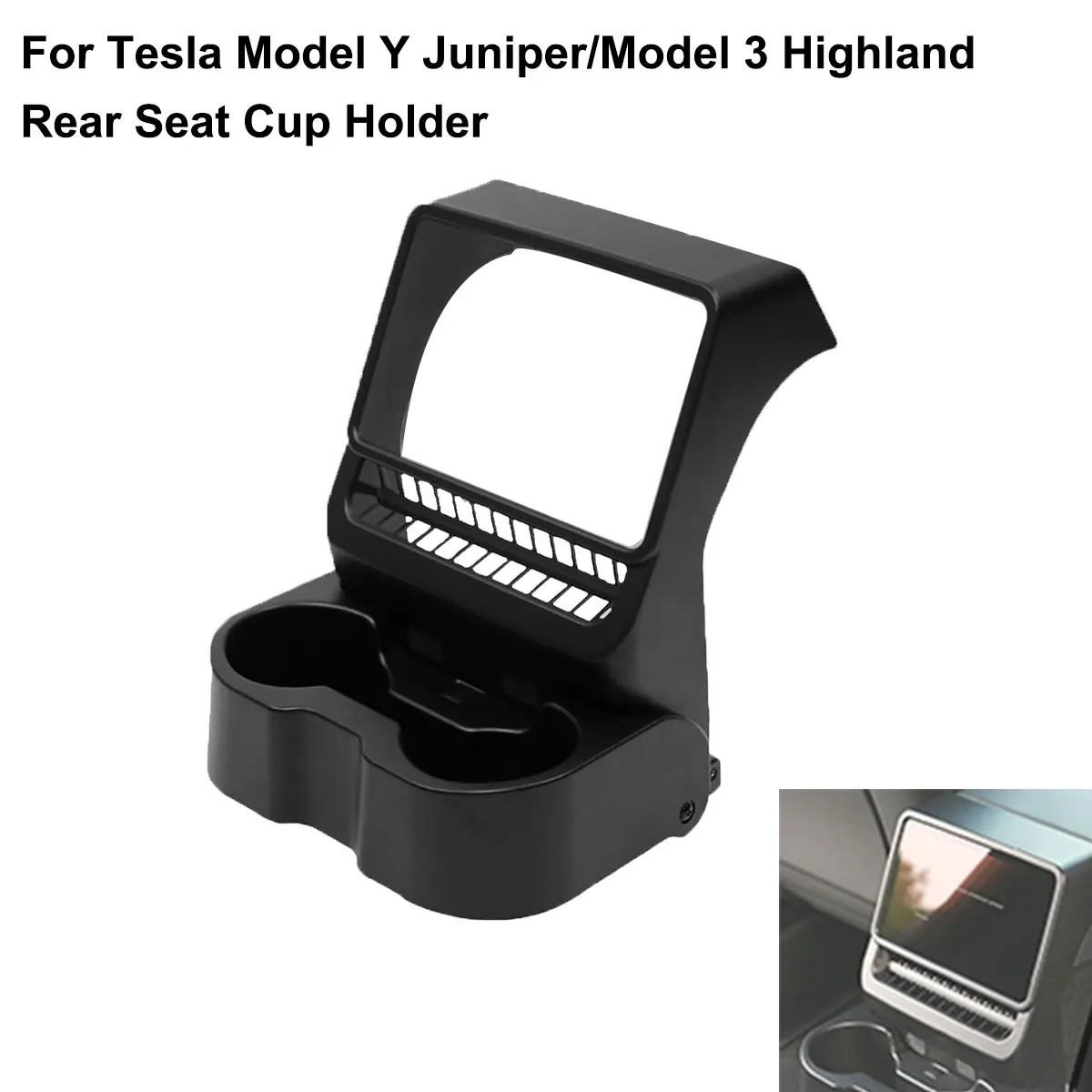 

For Tesla Model Y Juniper 2025 Rear Seat Cup Holder for Model 3 Highland Air Outlet Cover Cup Car Interior Accessories