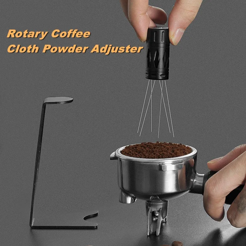 Magpie WDT Tool Espresso 6 Needles Espresso Distribution Tool with Stand Adjustable Coffee Cloth Powder Needle for Cafe Kitche