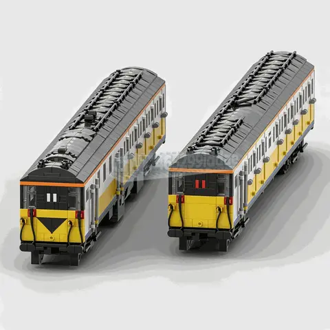 4057PCS Class Thumper DEMU Train Express Passenger Wagon Model Custom Puzzle DIY Assembly Educational Toy Building Blocks Gift
