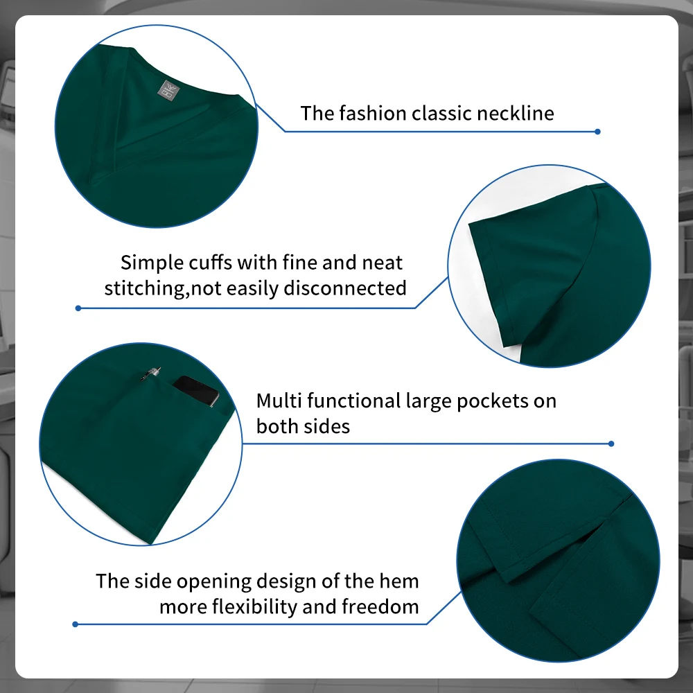 スクラブ医療制服女性外科看護服 V ネック病院ドクター作業服ペットクリニック獣医オーバーオール卸売