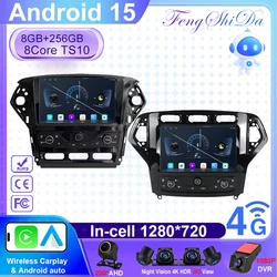 9 inch Android 15 Car Radio For Ford Mondeo MK4 2007-2014 Radio Stereo Head Unit Multimedia Player GPS Navigation No 2din Screen