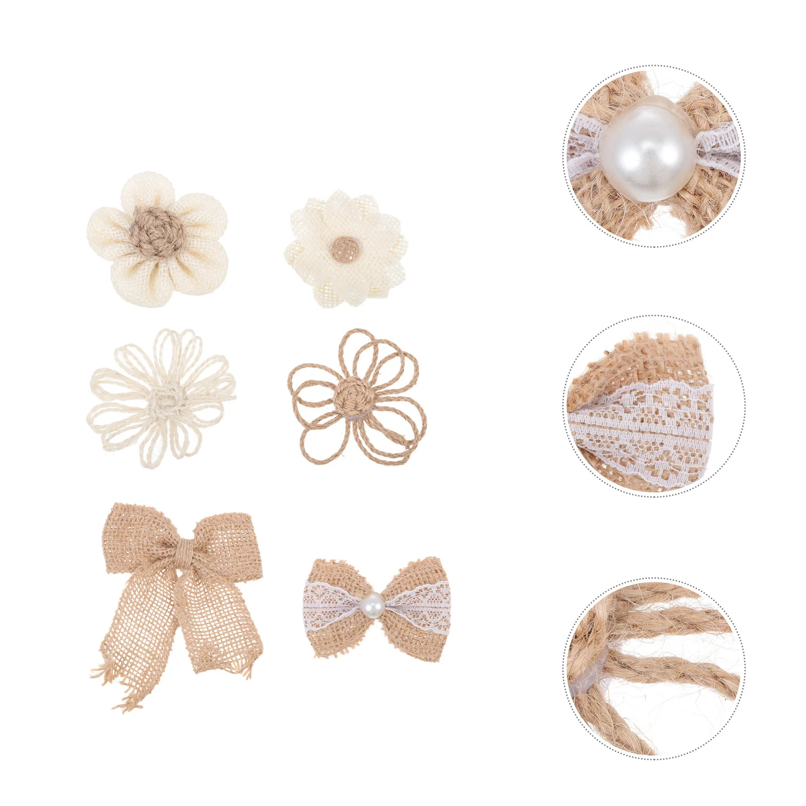 18 Uds. De flores de lino, accesorios artesanales Diy para sombreros, jarrones, Cajas de Regalo, tarros de almacenamiento para decoración navideña para fiesta y hogar