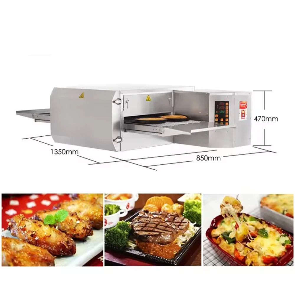 Commercial 15 Inch Electric Mini Electric Tunnel Conveyer Belt Pizza Oven Rotary Gas Convection Conveyor Pizza Oven