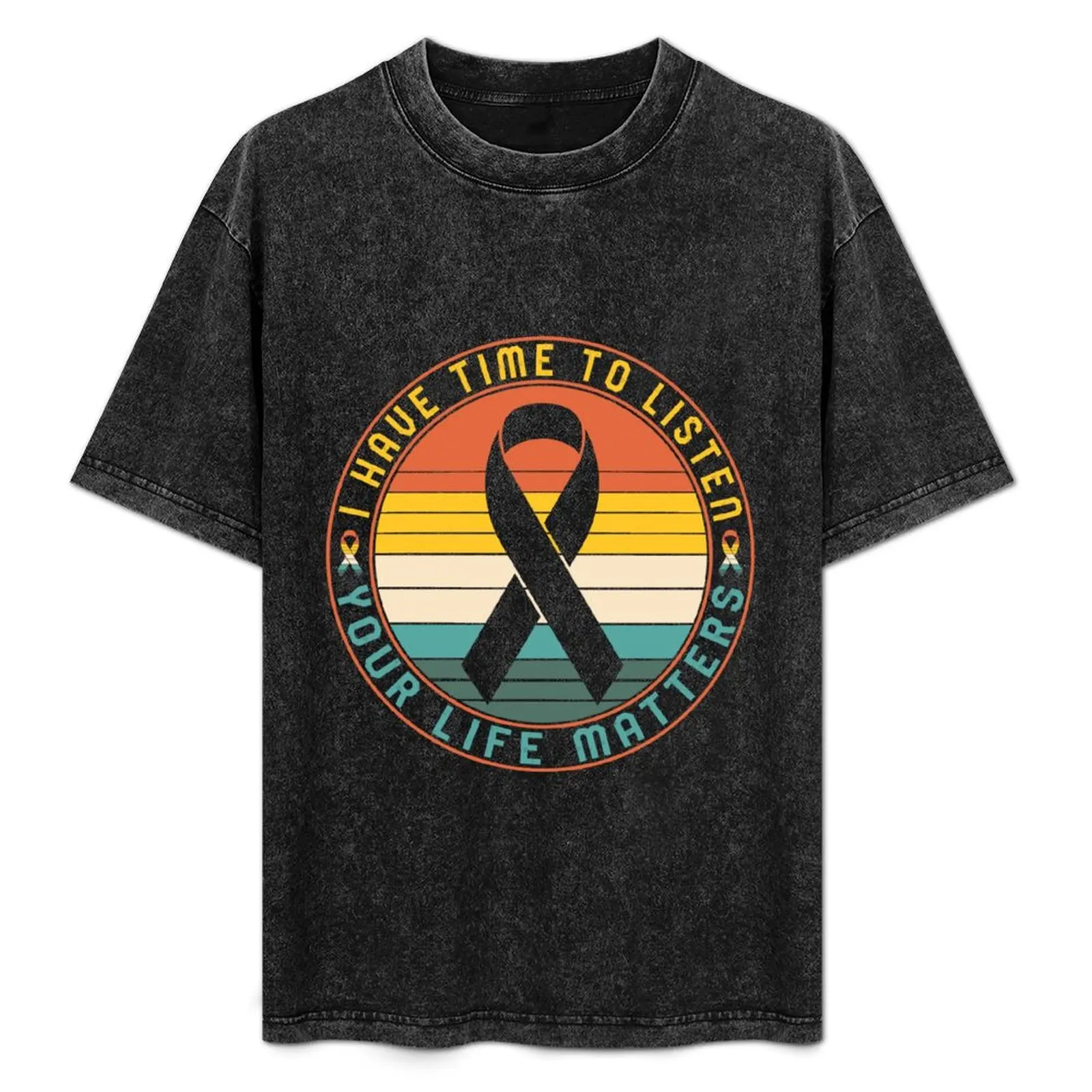 

Mental Health Shirt, I Have Time To Listen Suicide Prevention Awareness Fighter Warrior Support Psychologist Vintage T-S T-Shirt