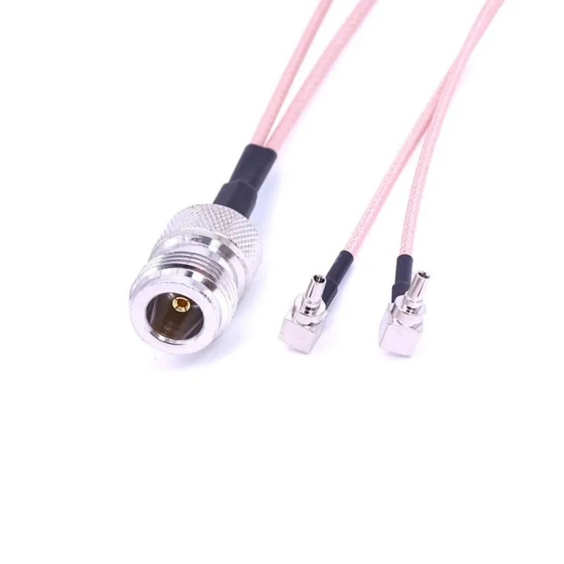 N Male/Female to Dual TS9 CRC9 Male Plug 2XTS9 CRC9 Antenna Adapter Y Type Splitter Pigtail RG316 RF Coax Extension Cable