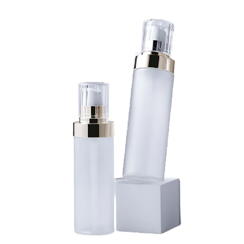 20Pcs Plastic Bottle Packing Empty Frosted 100ml 120ml 150ml White Lotion Pump Portable Refillable Cosmetic Packaging Bottles