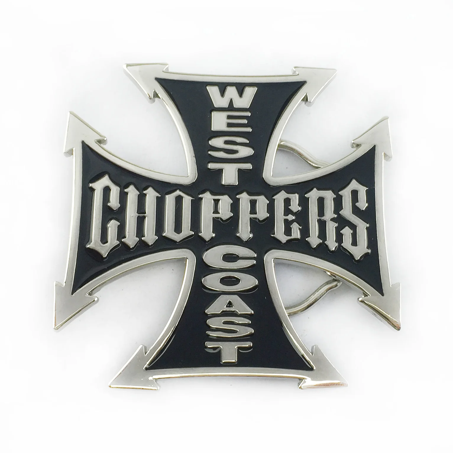 BuckleClub zinc alloy west coast chopper cross belt buckle FP-02144 with 4cm width loop