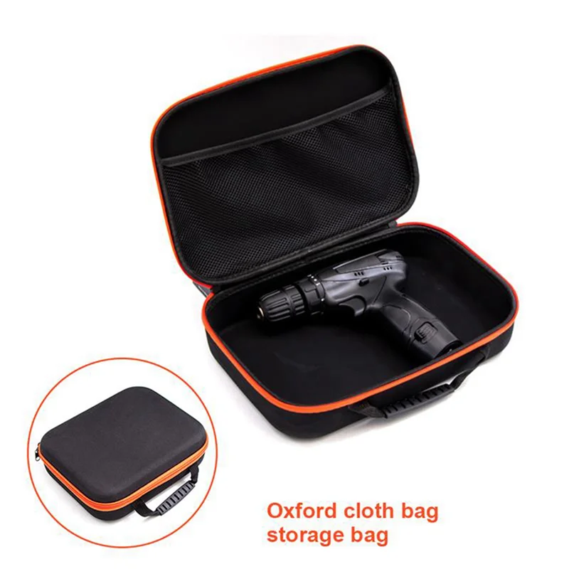 

A69E3X Waterproof Tool Bag Shockproof Tool Box Electric Drill Carry Case Oxford Cloth Bag For Electrician Hardware