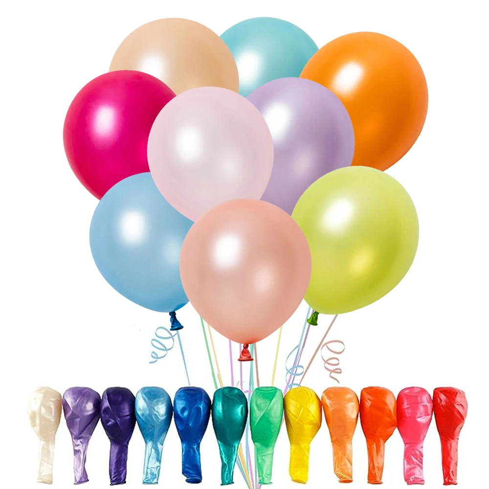 10Pcs Pearl Latex Balloons Multicolor Pink Blue Balloons Baby Shower Birthday Anniversary Party Decoration Inflated Toy Balls