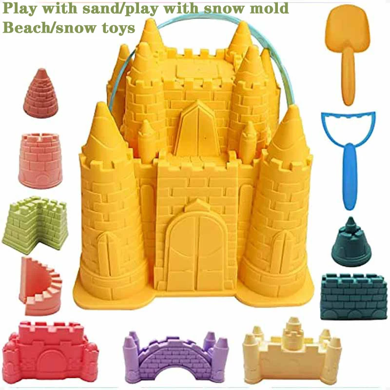 2024 New Beach Sand Toys Set Creative Children\'s Pyramid Castle Sand Mold Fun Outdoor Games Beach Accessories for Boys Girls