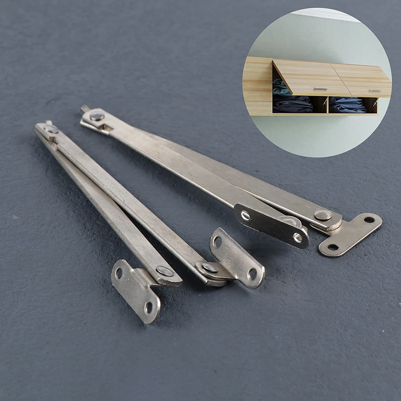 Home Metal Cabinet Furniture Doors Close Lift Up Stay Support Hinge Stainless Steel Two Fold Pull Rod Kitchen Accessories