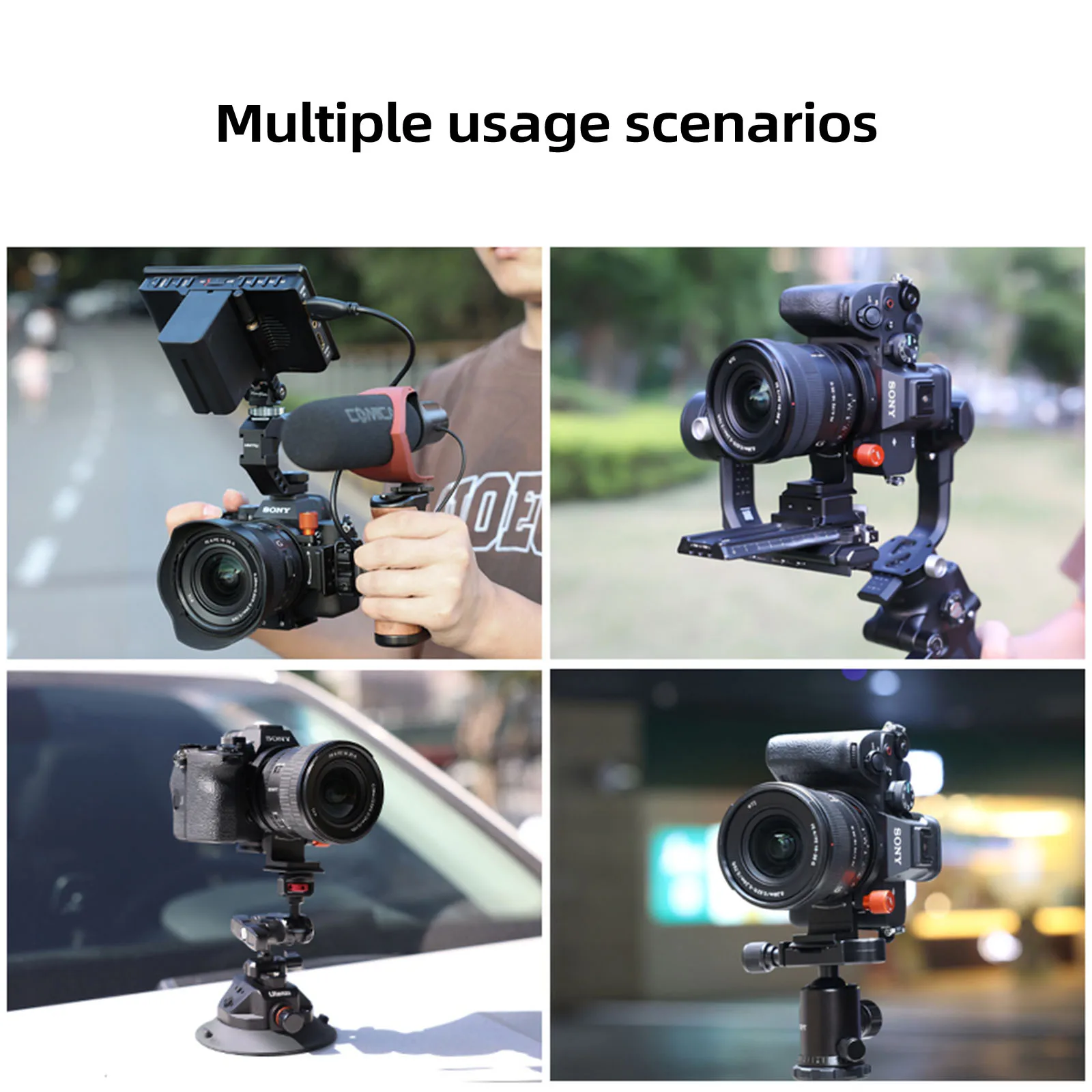 VRIG Lens Collar Tripod Mount Ring Support Bracket Holder for Sony E Mount W/ Arca Fit Quick Release Plate 1/4\