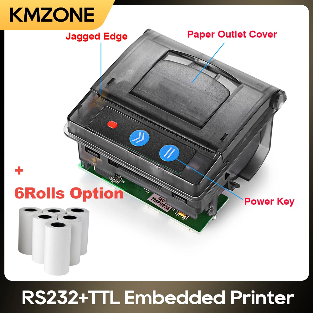 Goojprt Qr203 58mm Mini Embedded Thermal Printer RS232+TTL USB Panel Compatible Eml203 for Receipt Ticket Bill Printing