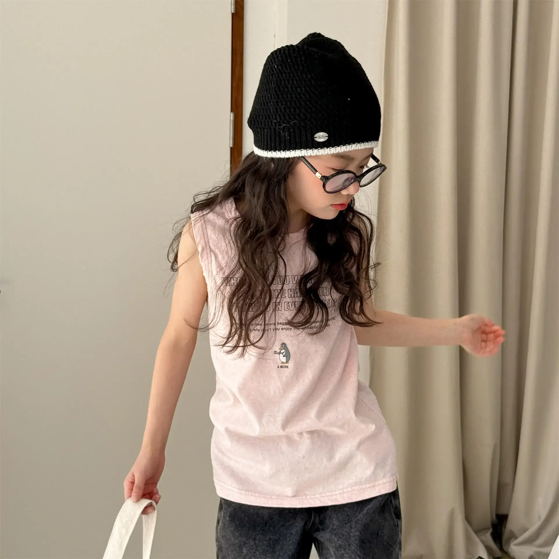 

2025 New Summer Korean Style Unisex Sleeveless T - shirt Vest - High quality Cotton Base Layer for 1 - 6 Years Old Kids