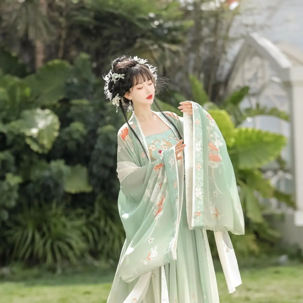 Chinese Hanfu female new Tang Dynasty Chebula dress fairy exquisite traditional retro daily wide sleeve Hanfu suit