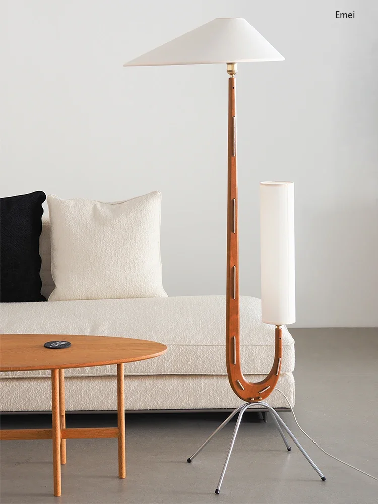 

Minimalist Creative Design Retro Double-Headed Sub-Control Household Study Living Room Bedroom Floor Lamp