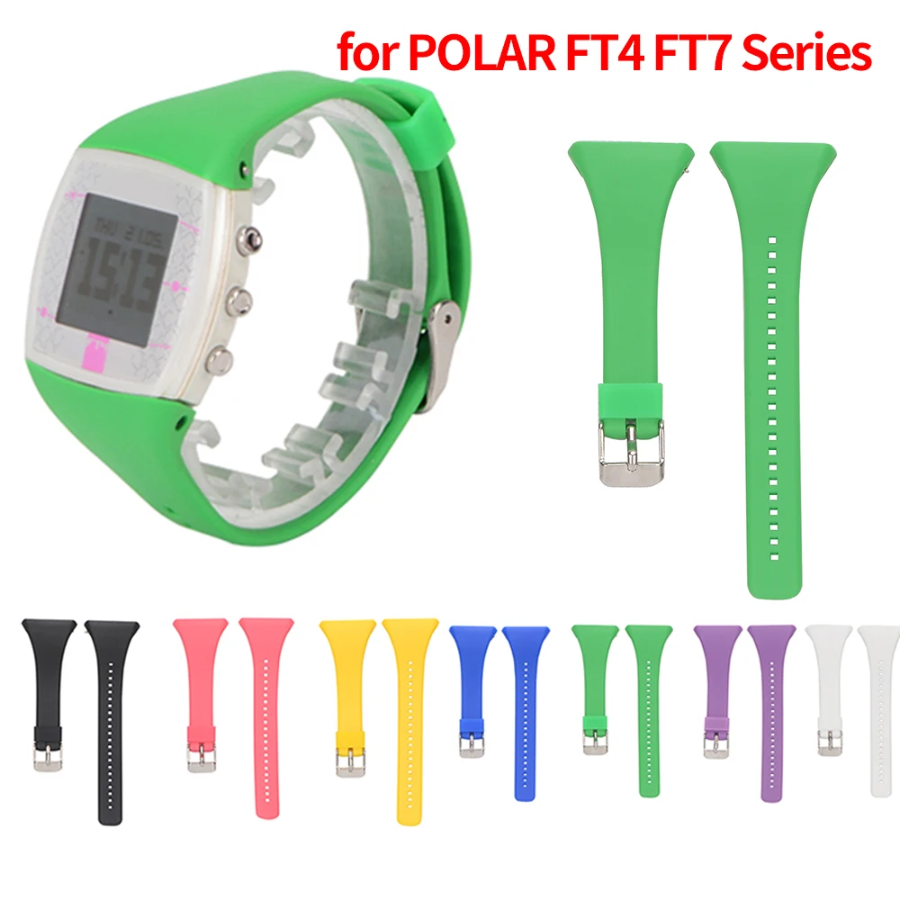 20CM Silicone Smart Watch Band Strap for POLAR FT4 FT7 FT Series Adjustable Watch Band Replacement Waterproof Comfortable